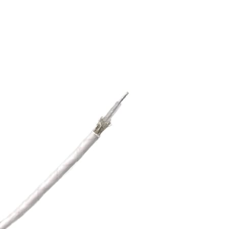 RG-188A/U Coaxial Cable, Single-Shielded, 0.100 Diameter Coax With White PTFE Jacket, 1 Ft Length